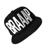 Unisex Black Snapback Cap - BRAAAP